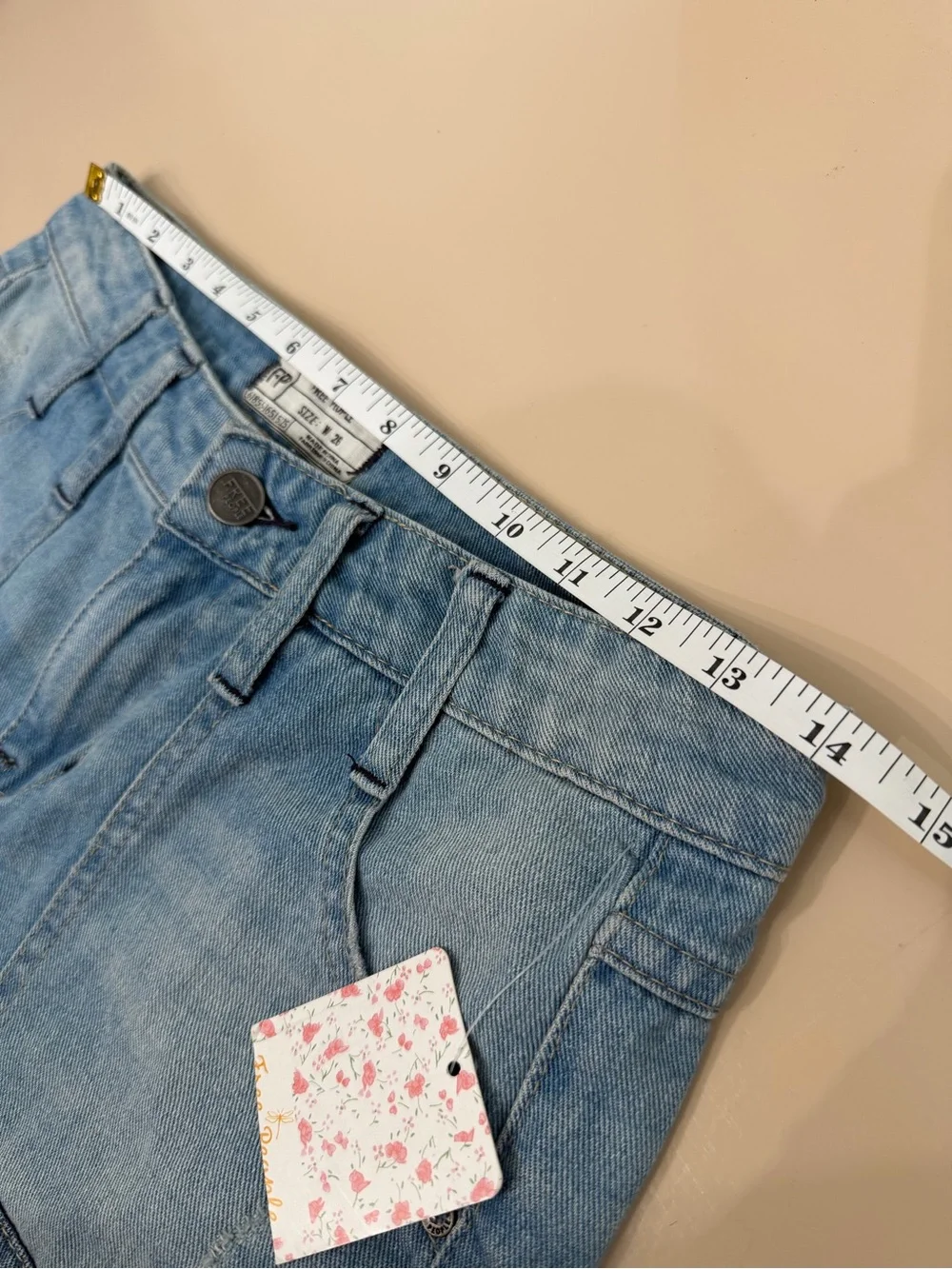 Rare Free People Festy Super Flare Patchwork Jeans in Selena Wash Size 26